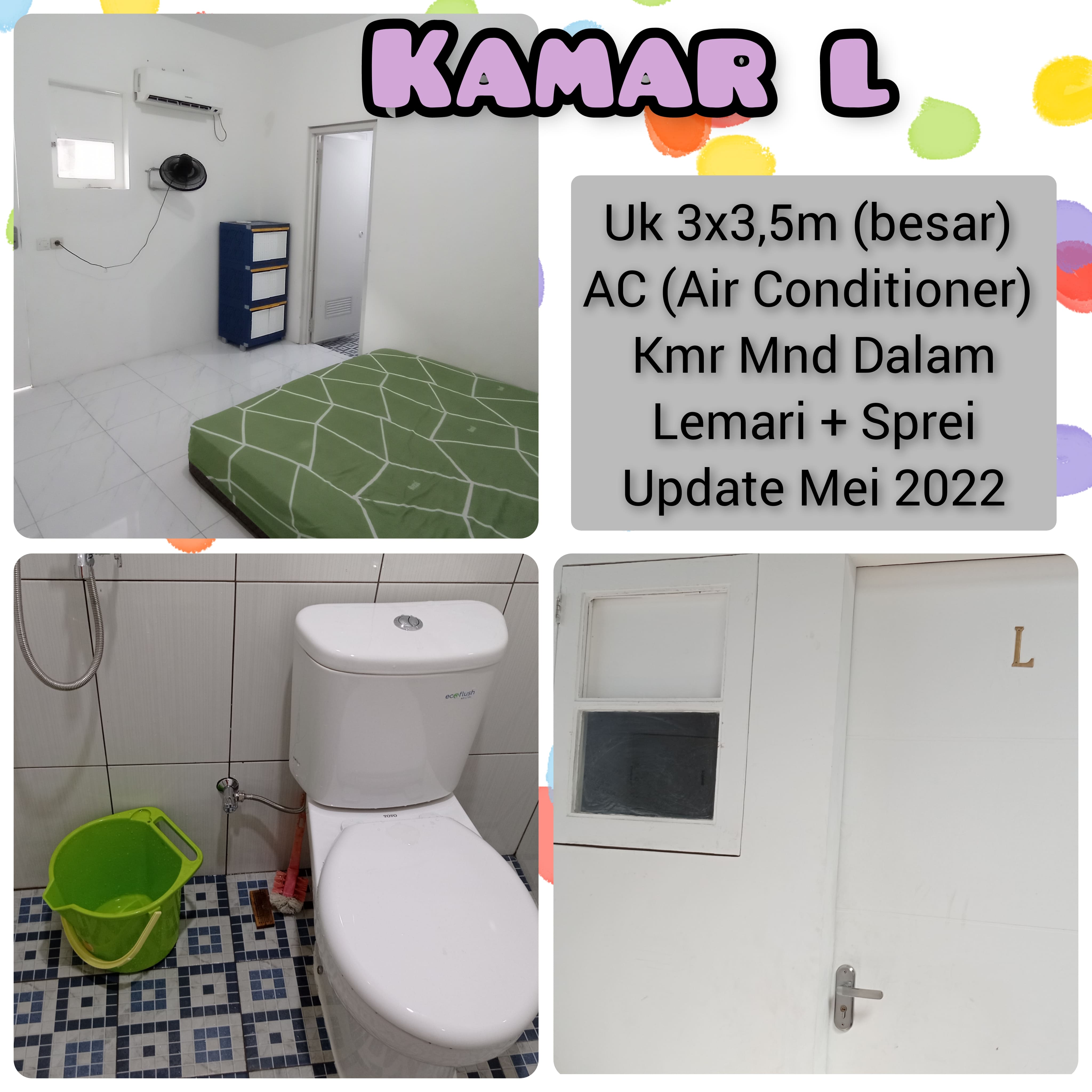 Foto Kamar L (Deluxe Room)  Kost Surabaya